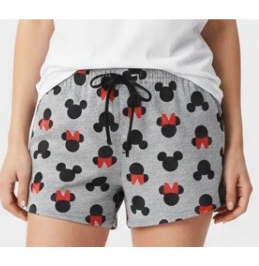 Disney Mickey & Minnie Mouse Head Lounge Shorts